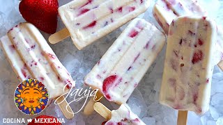 Paletas de Fresas con Crema [upl. by Anasor32]