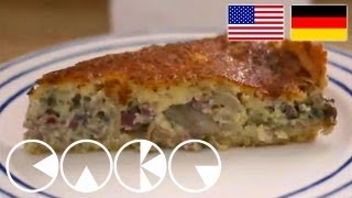 QUICHE LORRAINE Rezept  BACON CAKE RECIPE [upl. by Niltag534]