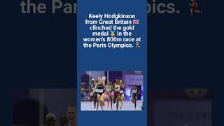 Keely Hodgkinson of Great Britain Won Gold medal in womens 800m race at Paris Olympics olympics [upl. by Annawaj575]