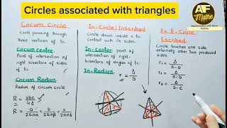 Circles connected with triangles Lec33 ppsc fpsc nts maths Ms PhD afmathe [upl. by Piwowar27]