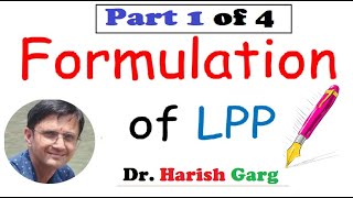 Formulation of LPP  Part 1 [upl. by Asselem726]