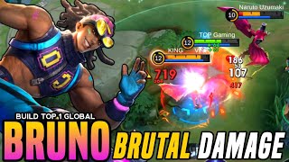 INSANE DAMAGE Bruno The Real Monster Marksman  Build Top Global Bruno 2024  MLBB [upl. by Chamberlin79]