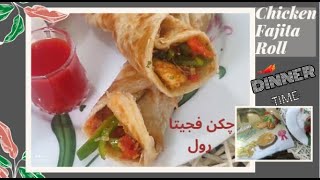 Dinner time presents chicken fajita rolls in simple way [upl. by Elnukeda]