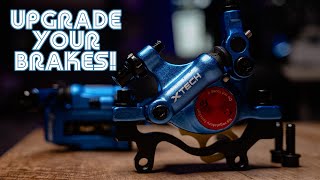 Lectric XP Hydraulic Brake Caliper Upgrade Zoom Xtech HB100 brake install [upl. by Brinna372]