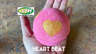 Lush Cosmetics Valentine’s 2021 ‘Heart Beat’ bath bomb  Tub Demo and description [upl. by Ramsdell]