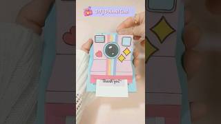 😼Smile DIY Polaroid Camera Card📷shorts diycardmaking birthdaycard cards diy papercraft gift [upl. by Lainahtan573]