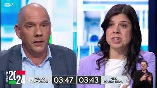 PCP vs PAN  Paulo Raimundo vs Inês de Sousa Real  Eleições Legislativas 2024 [upl. by Faxen931]