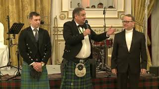 2019 Budapest Burns Supper  Selkirk Grace [upl. by Ssew]