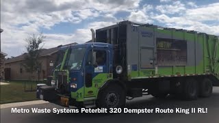 Metro Waste Systems Peterbilt 320 Dempster Route King II RL [upl. by Esinej494]