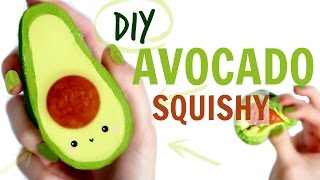 DIY AVOCADO SQUISHY  MEMORY FOAM amp PUFFY PAINT [upl. by Ahsei]