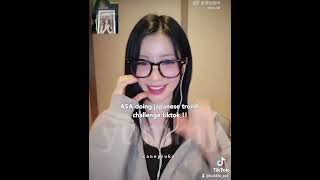 ASA doing japanese trend challenge tiktok BABYMONSTER ASA fypシ゚viral shorts kpop [upl. by Nywrad610]