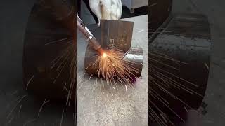 Handheld Laser Welder for Iron Tee Pipe Welding  Fast Speed and Full Welds  HighPerformance Tool [upl. by Vidovik347]