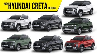 2024 Hyundai Creta Facelift  All Color Options  Images  AUTOBICS [upl. by Ettennig]