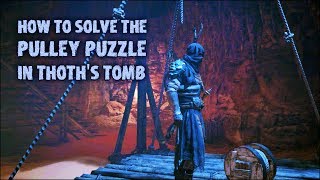 Solving the Pulley Puzzle in Thoths Tomb ⚖️ Assassins Creed Origins [upl. by Dnalyram]