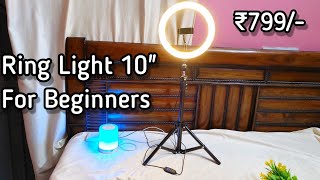 Ring light 10quot with tripod stand ₹ 799 only unboxing amp Review [upl. by Flodnar]