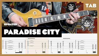 Guns N’ Roses  Paradise City  Guitar Tab Remake  Lesson  Cover  Tutorial [upl. by Pournaras]