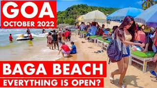 GOA  BAGA BEACH  OCTOBER 2022  GOA VLOG  SITUATION UPDATE  WATERSPORTS SHACKS NIGHTLIFE [upl. by Nilde]