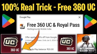 Bgmi Free 360 UC amp Free A10 Royal Pass in Bgmi  Bgmi 35 Update Free UC  Bgmi Free UC Redeem Code [upl. by Adaner]