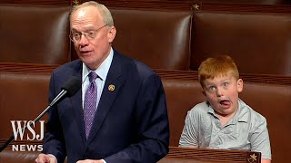 Watch Lawmaker’s Son Makes Funny Faces on House Floor  WSJ News [upl. by Alyahc184]