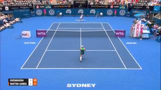 Agnieszka RADWANSKA POL vs Bethanie MATTEK SANDS USA Apia International Sydney 2014 Highlights [upl. by Ruffin]