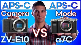 APSC Camera VS Full Frame in APSC MODE Sony ZVE10 amp a7C – Should you use APSC Mode [upl. by Oinesra]