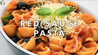 Red Sauce Pasta  No Onion No Garlic Italian Red Sauce pasta  Sattvik Kitchen [upl. by Curcio]