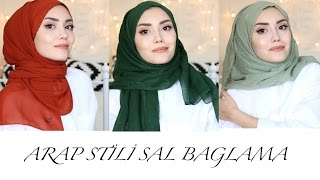 Şal Bağlama │ Arap Stili  Kelebek  Dolama │ Hijab Tutorial [upl. by Enaamuj224]