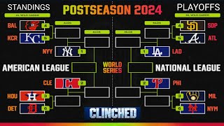 MLB Playoff Picture 2024 Full World Series Bracket After MetsBraves Doubleheader  MLB standings [upl. by Ayortal390]