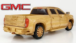 Wood Carving  30 working days to complete the 2023 GMC Sierra 1500 Denali  Woodworking Art [upl. by Greiner]