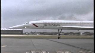 British Airways Concorde visits LeedsBradford in May 1987 [upl. by Nnyledam]