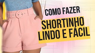 Short Alfaiataria com Bolso MUITO FÁCIL [upl. by Ametaf]