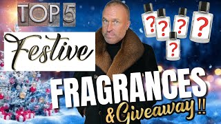 TOP 5 FESTIVE CHRISTMAS FRAGRANCES FOR MEN 2024 [upl. by Rednaxela]