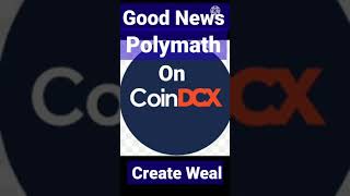 🔵How you can buy amp Sell Poly on CoinDCX Good News Polymath listed on CoinDCX🔥 shorts polymath [upl. by Viddah]