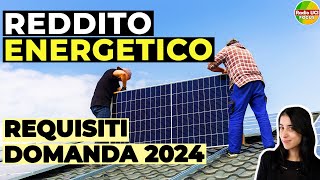 REDDITO ENERGETICO 2024⚡ Domanda Requisiti e COME richiederlo [upl. by Oigimer654]