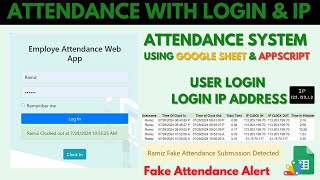 Attendance System with Google Sheets and Apps Script Fake Attendace Alerts  B24V2 [upl. by Henrion]