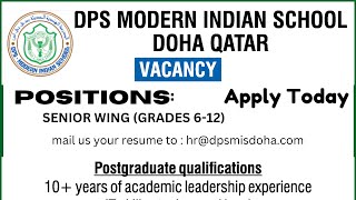 Indian schools in oman careers  Urgent Hiring [upl. by Anaejer247]