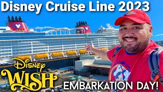 Disney Cruise Line 2023 EMBARKATION DAY Disney Wish Cruise Vlog 1 Disney Cruise Vlog 2023 [upl. by Niccolo]