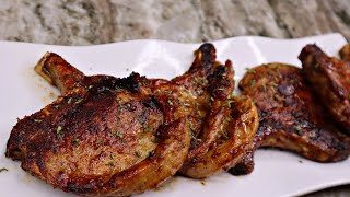 Honey Garlic Glazed Pork Chops Recipe [upl. by Tapes]