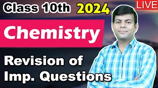 Chemistry Revision  Important Questions for 2024 Exams  ICSE Class 10th [upl. by Anujra]