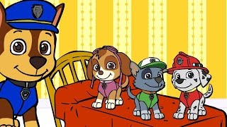 🌟 FIVE LITTLE DOGS 🌟 with Paw Patrol  Nursery Rhymes  Cartoons for kids [upl. by Zebulen688]