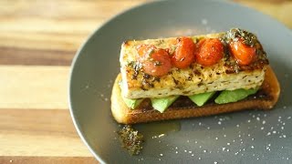 Chimichurri Tofu on Avocado Toast amp Tomatoes [upl. by Einama598]