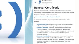 Guía rápida Renovación Certificado Digital Persona Física Ceres Fábrica Nacional de Moneda y Timbre [upl. by Atsillak449]