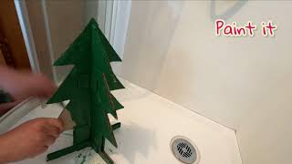 🎄 DIY Árbol de Navidad de Cartón Pinta y Decora Fácilmente [upl. by Leaffar151]