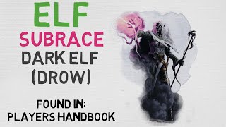 Race 31 Elf  Dark Elf Drow DnD 5E [upl. by Pul]