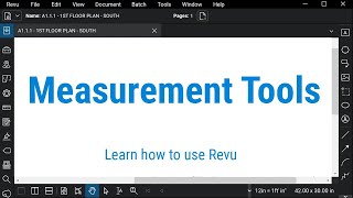 Bluebeam Revu Measurement Tools [upl. by Aelram]