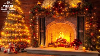 Instrumental Christmas Music Christmas Fireplace Background 🔥 Cozy Christmas Ambience [upl. by Lev]