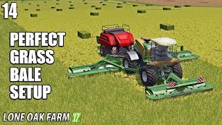 PERFECT GRASS BALE SETUP  Lone Oak Farm  Farming Simulator 17  14 [upl. by Ange]