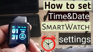 Change Time format 24h to 12h smart bracelet watch how to change military time to ampm [upl. by Almap]