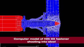 DEMONSTRATION of a Hilti DX fastener shooting into steel [upl. by Bennett]