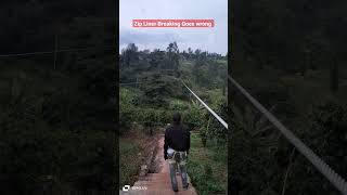 Zip Liner Breaking Goes wrong zipline sports shorts  trendings viral viralvideo [upl. by Gnet]